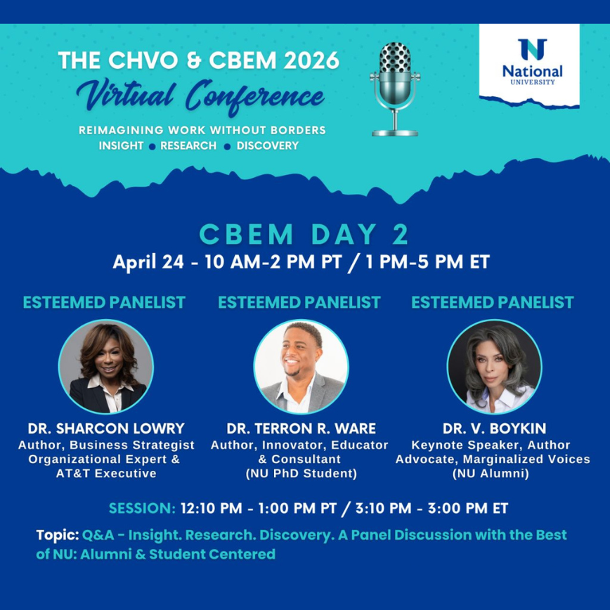 Reflecting on Speaking at National University’s CBEM Virtual Conference